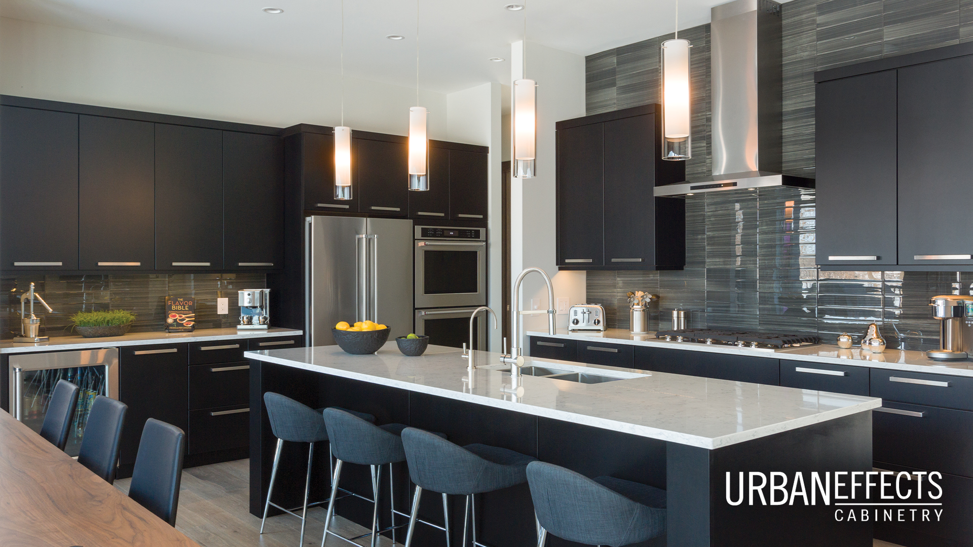 urban effects contemporary cabinets black kitchen