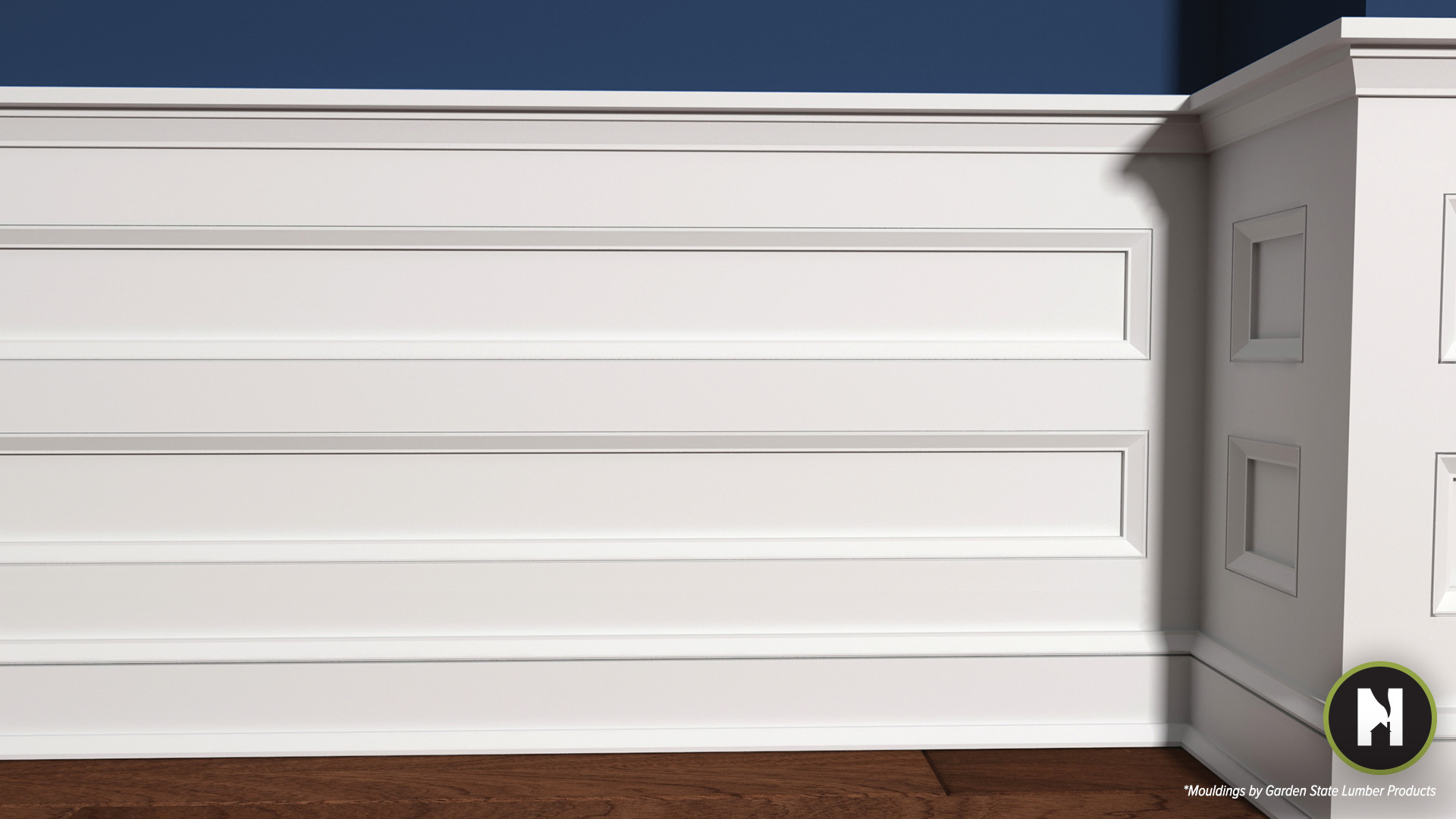 White Raised Panel Wainscoting