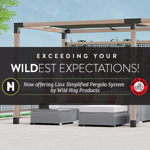 Exceeding your WILDest Expectations! Now offering Linx Simplified Pergola System by Wild Hog Products